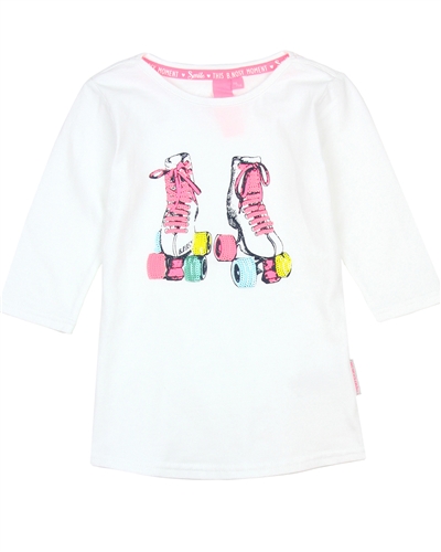 B.Nosy Top with Roller-Skate in White