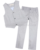 Deux par Deux Gray Vest and Pants Cool Class