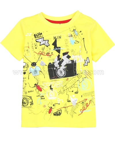 Deux par Deux Yellow T-shirt with Print  Bugs Bebop