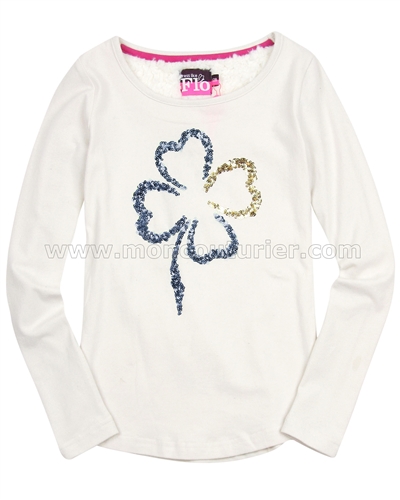 Dress Like Flo T-shirt with Sequin Flower