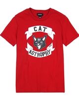 Diesel Boys T-shirt with Cat Tisco Red