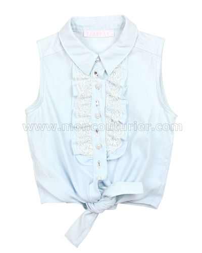 Biscotti Girls Pretty Casual Blouse with Knot