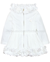 Le Chic Baby Girl Coat with Satin Rosettes
