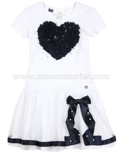 Le Chic Dress with Heart White