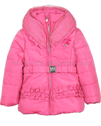 Le Chic Puffer Jacket with Shawl Collar Hot Pink
