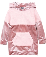 Losan Girls Hooded Velour Dress with Tights