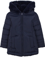 Losan Girls Reversible Faux Fur Coat with Hood