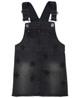 Losan Girls Denim Suspenders Dress in Stars Print