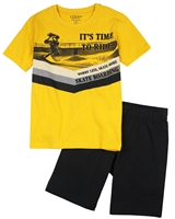 Losan Junior Boys T-shirt with Skateboarder Print and Jersey Shorts
