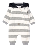Mayoral Baby Boy's Striped Hooded Romper