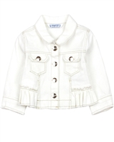Mayoral Baby Girl's Twill Jacket with Ruffle