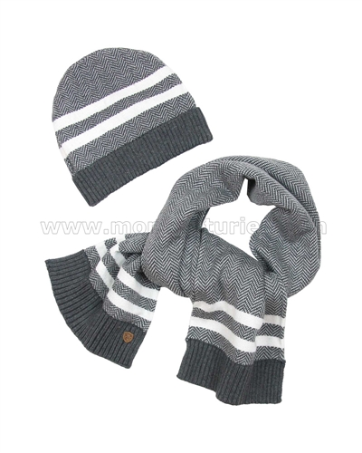 Mayoral Boy's Hat and Scarf Gray
