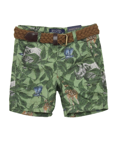 Mayoral Boy's Printed Shorts with Belt