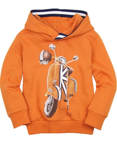 Mayoral Boy's Orange Sweatshirt with Motorcycle