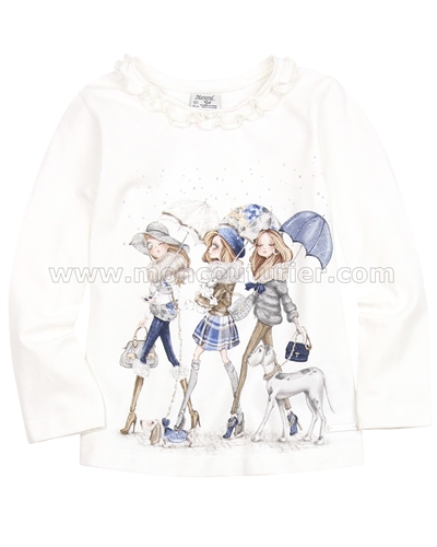 Mayoral Girl's T-shirt with White