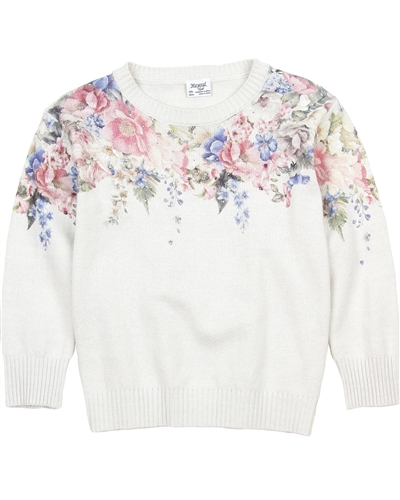Mayoral Girl's Floral Print Pullover