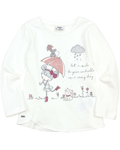 Mayoral Girl's Top with Rainy Day Print