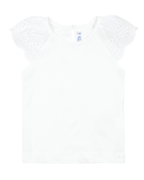 Mayoral Girl's T-shirt with Eyelet Shoulders