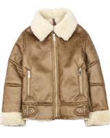 Mayoral Girl's Faux Shearling Jacket in Brown