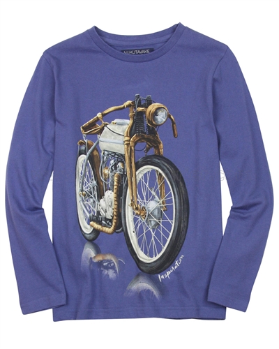 Mayoral Junior Boy's T-shirt with Motorcycle Print
