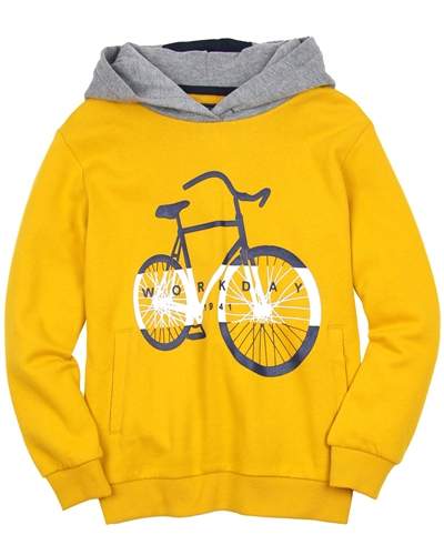 Mayoral Junior Boys' Orange Sweatshirt with Bicycle