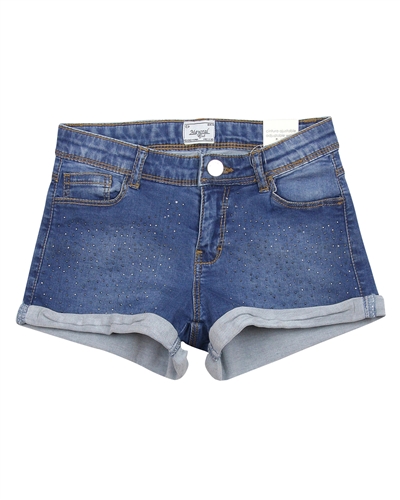 Mayoral Girl's Denim Shorts with Metal Studs