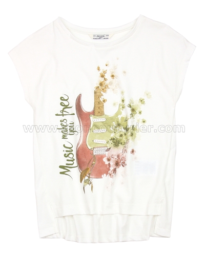 Mayoral Girl's T-shirt with Guitar Print