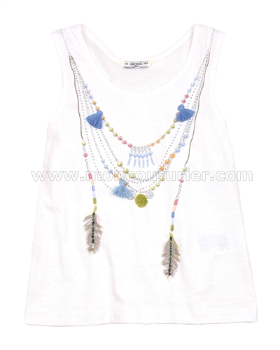 Mayoral Girl's Tank Top with Necklace