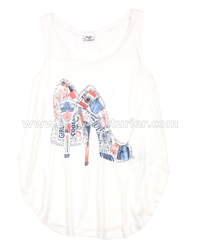 Mayoral Girl's Tank Top with Printed Shoes