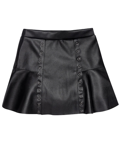 Mayoral Junior Girl's Pleather Skirt with Eyelets