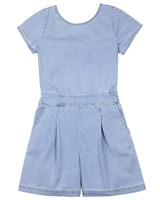 Mayoral Junior Girl's Chambray Romper