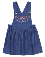 Nano Baby Girls Suspenders Skirt with Embroidery