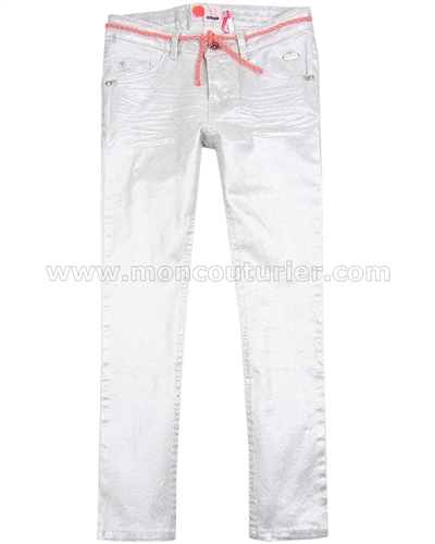 Nono Silver Printed Skinny Denim Pants