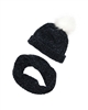 3Pommes Hat with Pompom and Snood Set