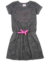 Quimby Girls Dress in Cats Print