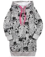 Quimby Girls Sweatshirt Dress in Panda Print