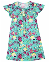 Quimby Girls Printed Jersey Dress in Green