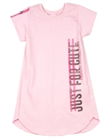 Quimby Girls T-shirt Terry Dress in Pink