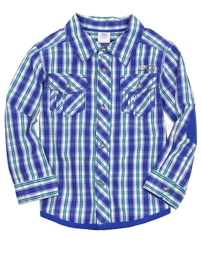 s.Oliver Baby Boys' Check Shirt wtih Elbow Patches