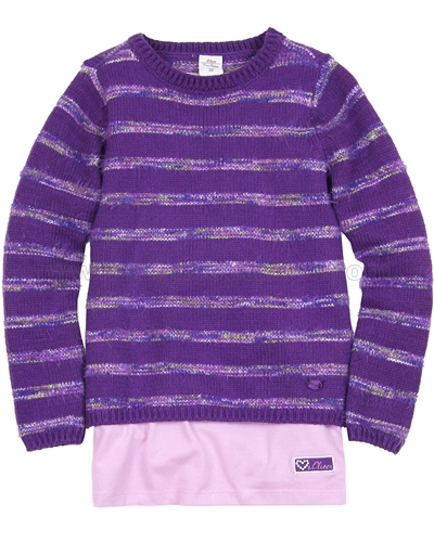 s.Oliver Girls' 2-in-1 Sweater with a Top