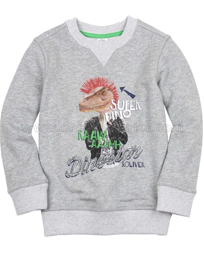 s.Oliver Boys' Sweatshirt with a Dinosaur Print