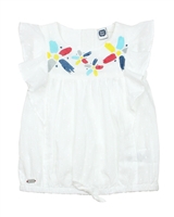Tuc Tuc Little Girls Blouse with Flounce Shoulders