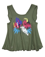 Tuc Tuc Girl's Tank Top with Flounce Back