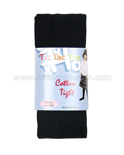 Tic Tac Toe Cotton Tights - Black