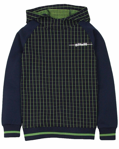 Bellaire Junior Boys Hoodie with Plaid Front