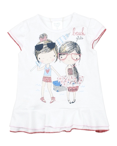Boboli Baby Girls Tunic with Girls Print