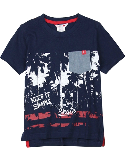 Boboli Boys T-shirt with Beach Sunset Print