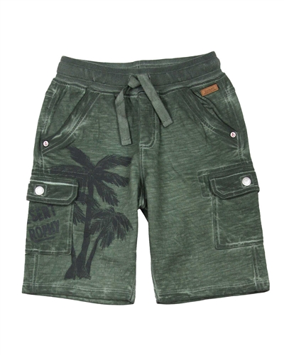 Boboli Boys Cargo Shorts with Palm Print