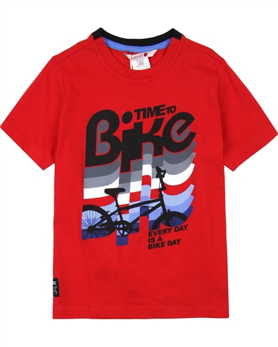 Boboli Boys T-shirt with Bicycle Graphic