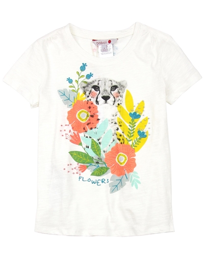 Boboli Girls T-shirt with Cheetah Print